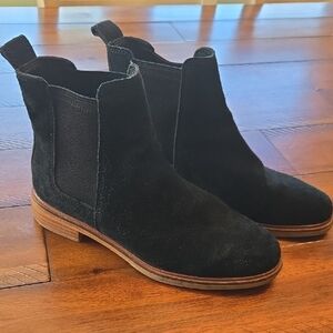 Clarks Black Suede Womens Bootie
